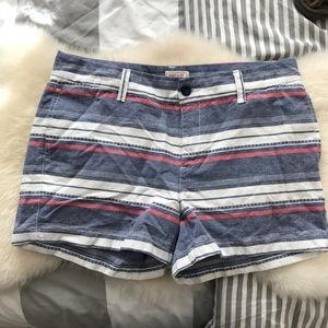 4” shorts in striped fabric, US 10.